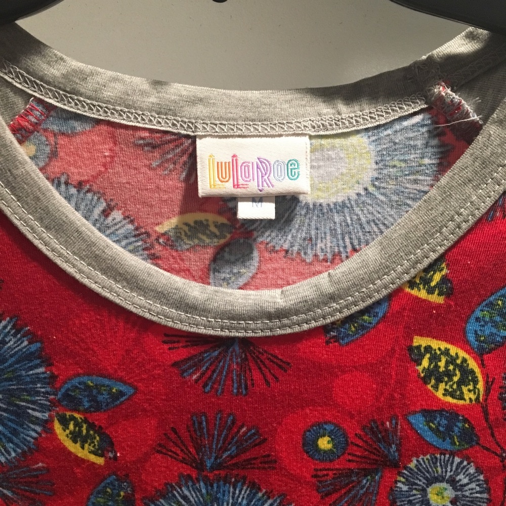 Lularoe Floral Red Randy - Picture 2 of 2